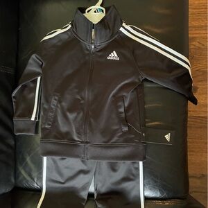 Adidas Black and White Athletic Tracksuit